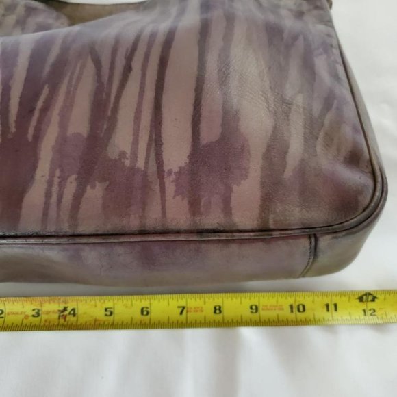 Gucci vintage bamboo painted Leather Purse Handbag Beige Brown black purple gray - Picture 5 of 13